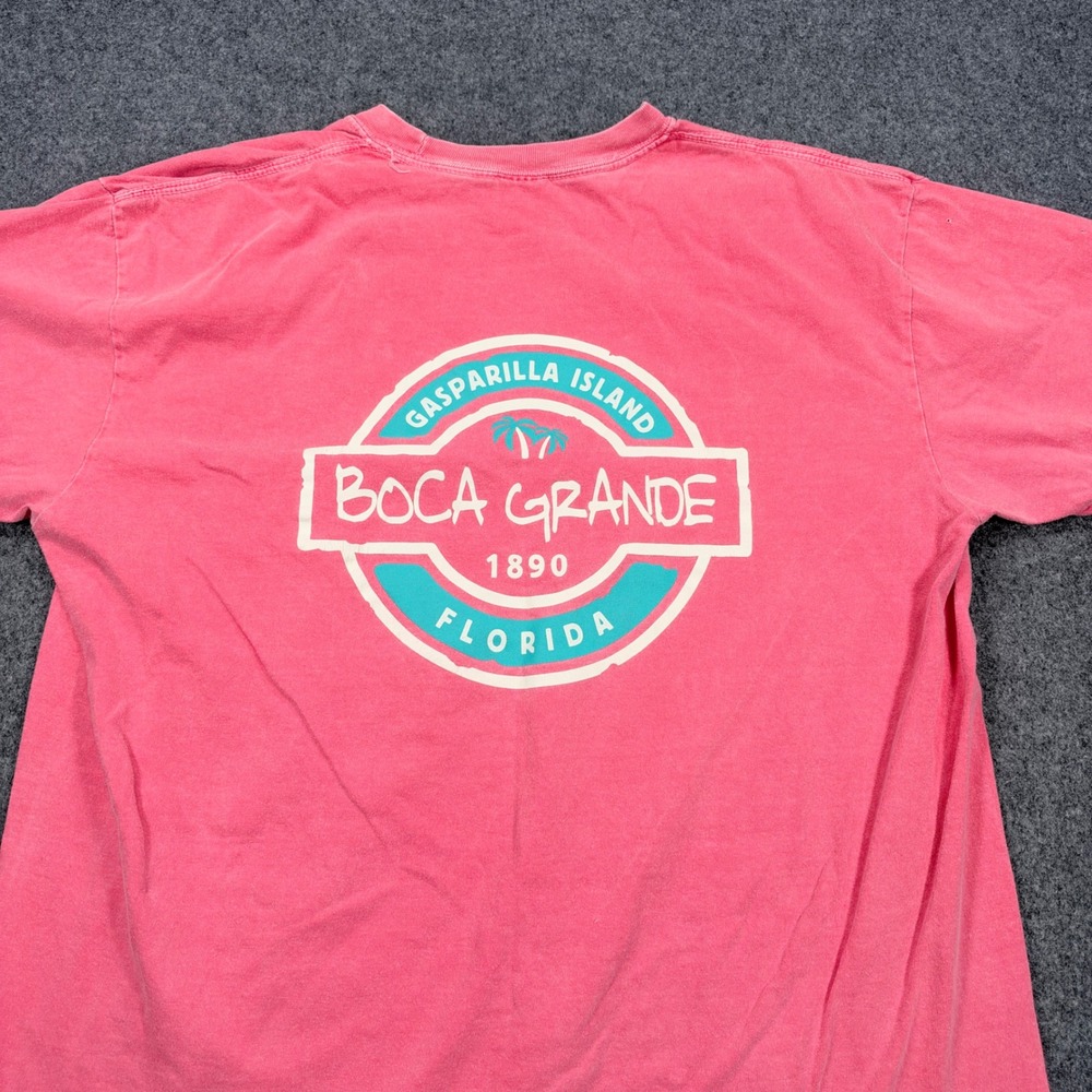 Comfort Colors Boca Grande Gasparilla Island Florida T-Shirt XL Pink Graphic Tee